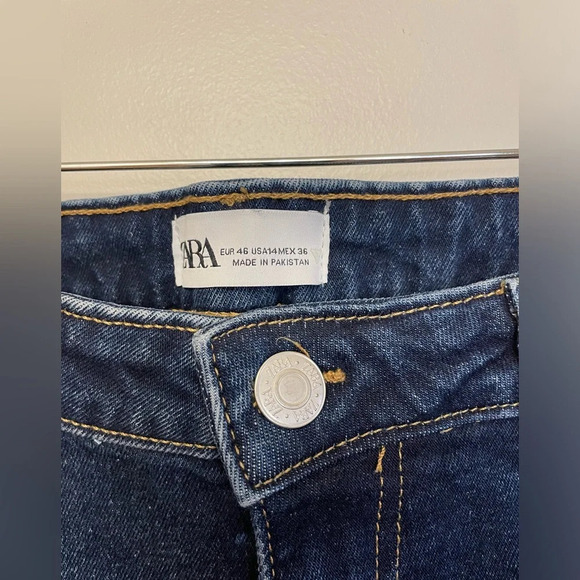 Zara|| Blue Jean Boot Cut, Size 14. Worn Once. With stretch - Picture 3 of 9